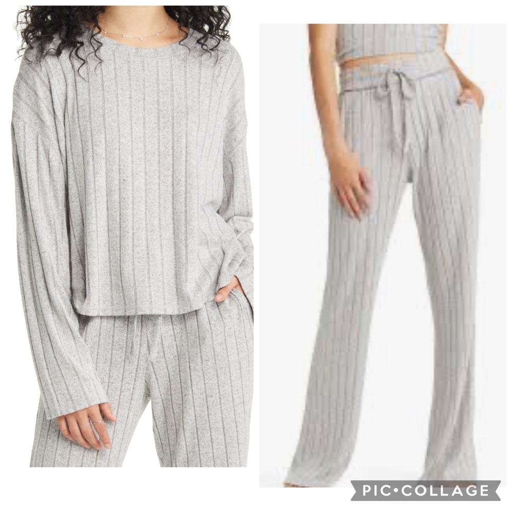 BP Gray Ribbed Pajama Set - Picture 2 of 16